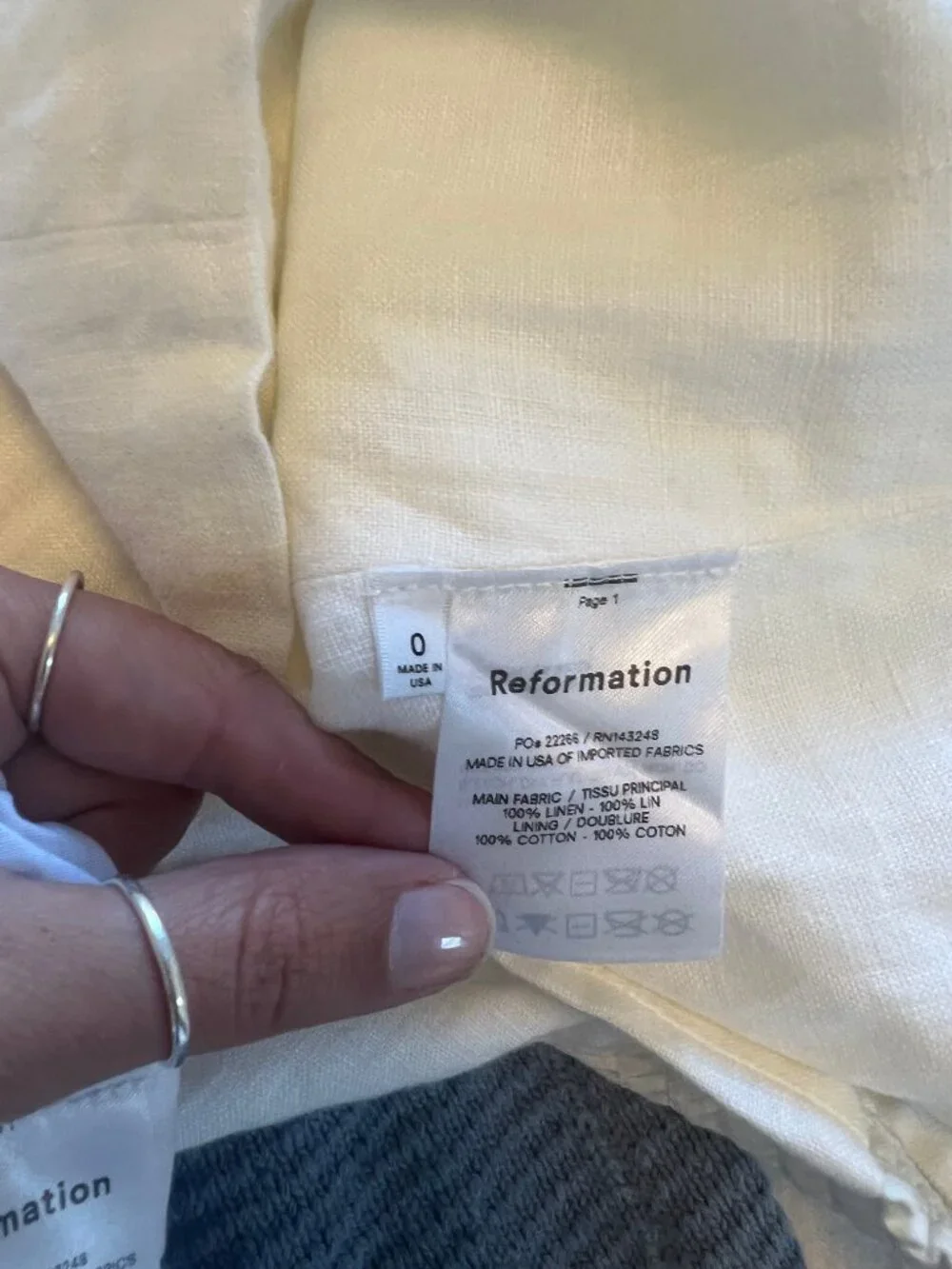 Reformation 100% Linen Skirt Set